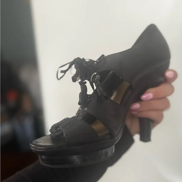 Coach Black Leather Heeled Shoes - Picture 5 of 5